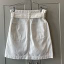 Rag and Bone  White Darted High Waisted Paperbag Belted Denim Mini Skirt 26 Jean Photo 3