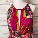 Rachel Zoe Multicolored Patchwork Floral Paisley  Peplum Cutout Halter Top Photo 1