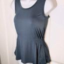 Modcloth  Side Smocked Tank Top Easily Leisurely Knit Blue XXS Photo 4