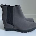 Sorel New  Gray Suede Wedge Booties 9 Photo 5