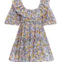 Agua Bendita Agua by  Flor La Fania Lila Size XS Floral Mini Dress Puff Sleeve Photo 3