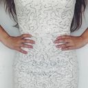 City Triangles White Ivory Gold Sequined Dress Photo 0