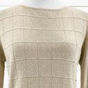 Bob Mackie  Studio Womens M Gold Metallic Beaded Sweater Holiday Festive Photo 3