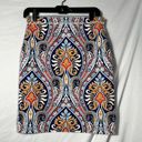 J. McLaughlin  Reversible Paisley Houndstooth Pencil Skirt - Size S Photo 0