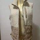 Abercrombie & Fitch  Size Small Soft A&F Ivory Cream Sherpa Quilted Zip Up Vest Photo 5