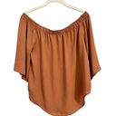 Windsor  Orange Off the Shoulder Top Women’s Size Large Smooth Lightweight Shirt! Photo 0