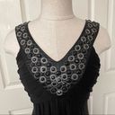 Soprano  Black sleeveless dress with embellished V neck Photo 1