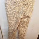 J.Crew  denim size 28 cream colored jeans with tan animal print frayed on the hem Photo 2