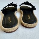 Kaanas Jaya Two Tone Raffia Espadrille Sandal Black White Photo 4