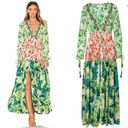 Rococo  Sand Romantic Floral Maxi Dress Green Photo 1