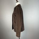 Coach  Womens Suede Leather Button Front Jacket Coat Size M Medium Brown Pockets Photo 3