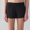 Lululemon Two With One Short Reversible 3" Black/Sea Spray Alpine White Dark - 8 Photo 1