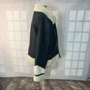 Universal Threads Universal Thread Black Sherpa Wide Collar Lined Zip Up Jacket Size Large Photo 4