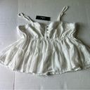 Lulus NWT Lulu’s Tier Team Ivory Swiss Dot Tiered Babydoll Cami Tank Top Medium Photo 3