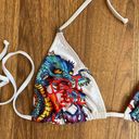 Ed Hardy Vintage Y2K Rare White Blue Dragon String Triangle Edgy Bikini Set Photo 2