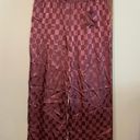 BCBGMAXAZRIA NWOT  plum checkered patterned drawstring waist pajamas pants Photo 3