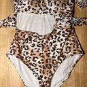 Aerie One Piece Full Coverage Swimsuit Animal Print Medium BNWTS $59.96 Photo 2