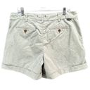 Dear John  Womens Hampton Casual Shorts Size 32 Light Green Cuffed Hem Mid rise Photo 3