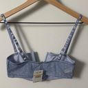 Free People NWT!  Intimately The Rain Bra Bralette Blue Swiss Dot Photo 2