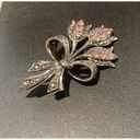 Vintage Signed Avon Silver Tone Rhinestone Brooch Pin Tulip Bouquet Pink (J75) Photo 1