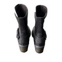 Donald Pliner  Black Leather Moto Boot Size 5 Photo 5