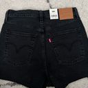 Levi's Black Denim 501 Ribcage shorts Brand new Photo 1