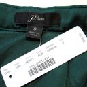 J.Crew NWT  Pleated Midi in Academic Green Satin A-line Skirt 8 $98 Photo 2