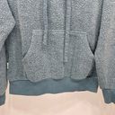 Soft serve Teal Blue Reverse Fleece Organic Cloud Cotton Pullover Hoodie Size XS Photo 5