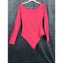 Modcloth  Womens Red Bodysuit Low Shoulder Bowtie Size Medium Photo 6