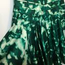 Oscar de la Renta  Silk White Green Abstract Fit Flare Dress SZ 8 Photo 3