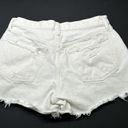 Abercrombie & Fitch  Womens Curve Love Size 6 White Denim Cutoff Shorts Photo 1