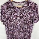 Nine West  Soft Spun Short Sleeve Animal Print Tshirt Size Large Photo 1