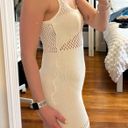 ZARA White Knit Crochet Mini Dress Photo 2