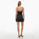 Aritzia  shimmer satin dress 90s bodycon squareneck mini size 4 NWT Photo 1