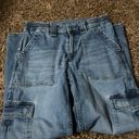 American Eagle Super High Waisted Ankle Straight Cargo Jean Photo 1