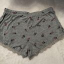 Xhilaration grey floral and lace trim light weight sleep shorts Photo 2