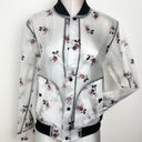 Disney  Parks Mickey Mouse Rain Bomber Jacket Transparent Frosted Size Small NEW Photo 1