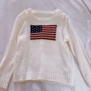 American Flag Sweater White Photo 0