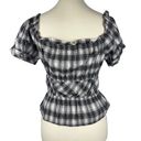 Sim & Sam  black & white on or off the shoulders cropped top 100 % cotton size S Photo 1