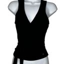 Guess  Black Ribbed Wrap-Around Top Photo 1