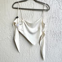 Danielle Bernstein  Spaghetti Strap Handkerchief Top Ivory White Women's Medium Photo 5