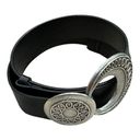 Coldwater Creek  Womens Belt Sz 1X/2X Black Adjustable Crescent Moon Silver Black Photo 1