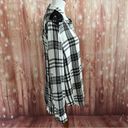 Soho  New York & Co Black Plaid Convertible Sleeve Flannel Shirt Photo 6