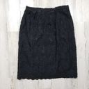 Anne Klein  II Black Knee Length Lace Straight Pencil Skirt Women's Size 6 Photo 5