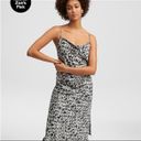EXPRESS Abstract Print Satin Cowl Neck Midi Slip Dress Photo 1