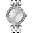 Michael Kors  Mini Darci Silver Stainless Steel Analog Watch Crystal Bezel Accent Photo 6