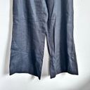 Lafayette 148  NY | Black Linen Wide Leg Sailor Button Trouser Pants | Size 2 Photo 3