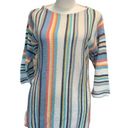 CHAPS  women's size small colorful oversized knit sweater, 3/4 sleeve Photo 0