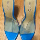 EGO New  open toe faux fur plain pin heels blue size 5 Photo 1