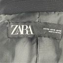 ZARA  Single Breasted Black Long Classic Fit Blazer Jacket Shoulder Pads Size 10 Photo 11